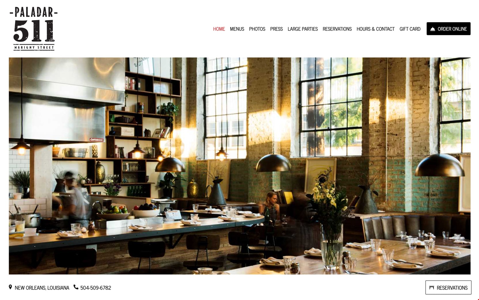 Restaurant website thumbnail of Paladar 511