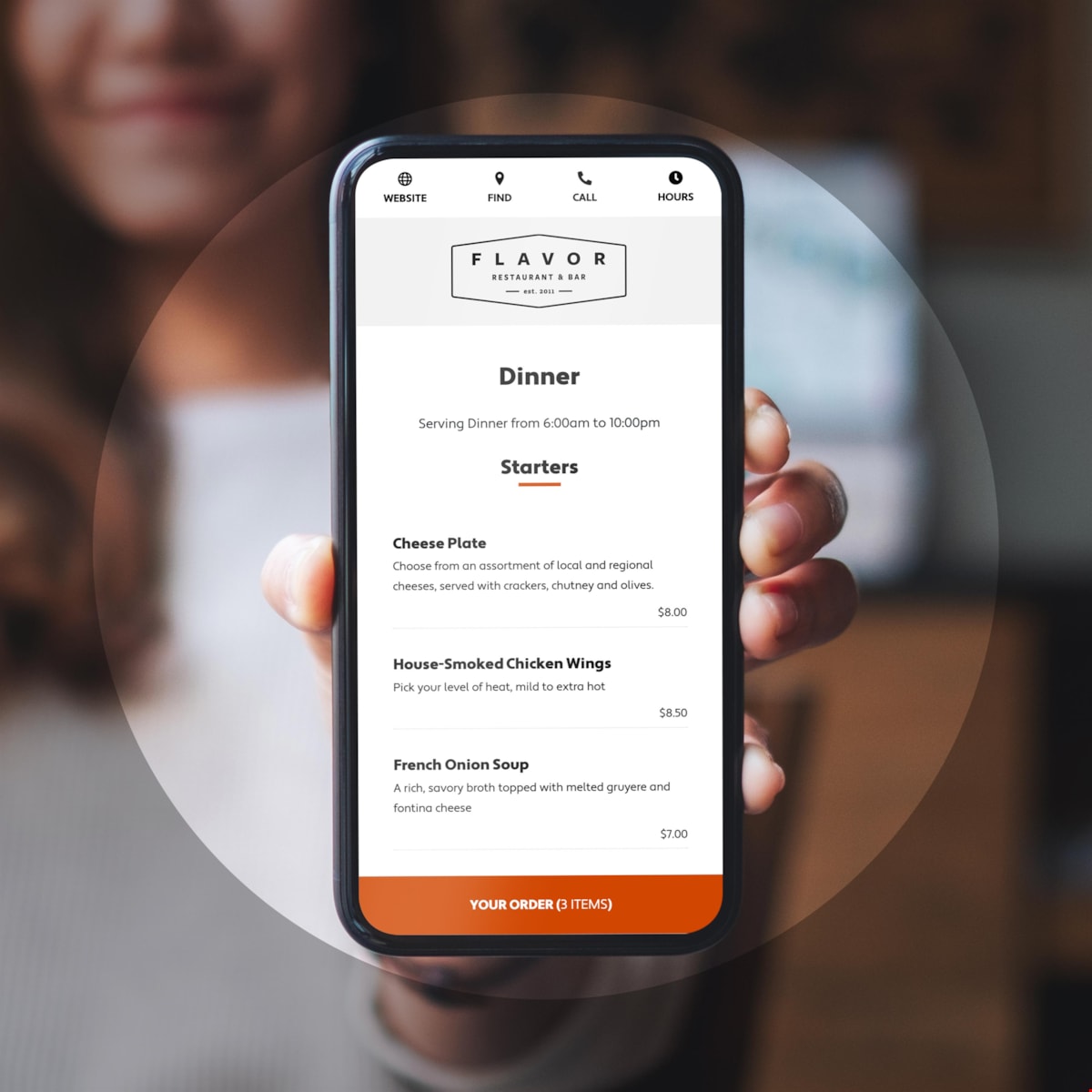 editing a restaurant website menu